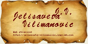 Jelisaveta Vilimanović vizit kartica